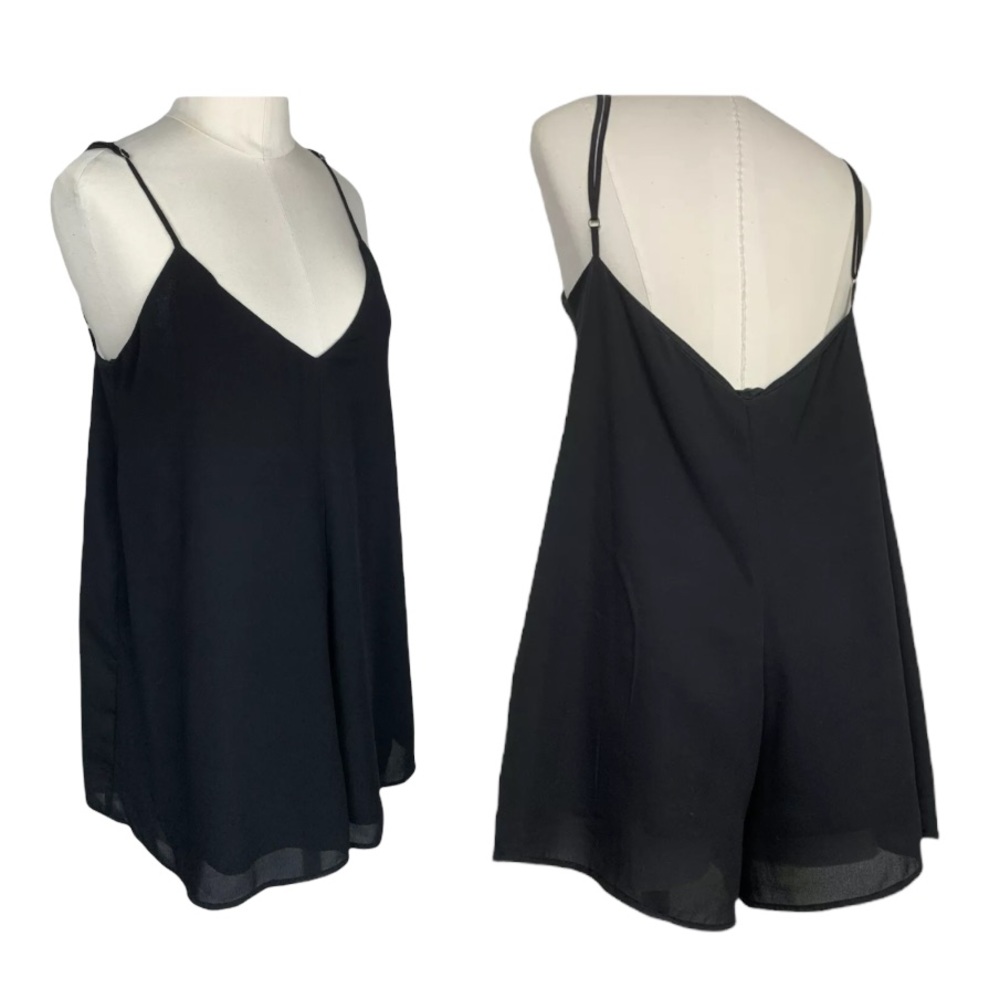 Show Me Your Mumu Black Spaghetti Strap Romper Low Back